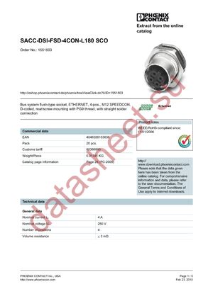 1551503 datasheet  